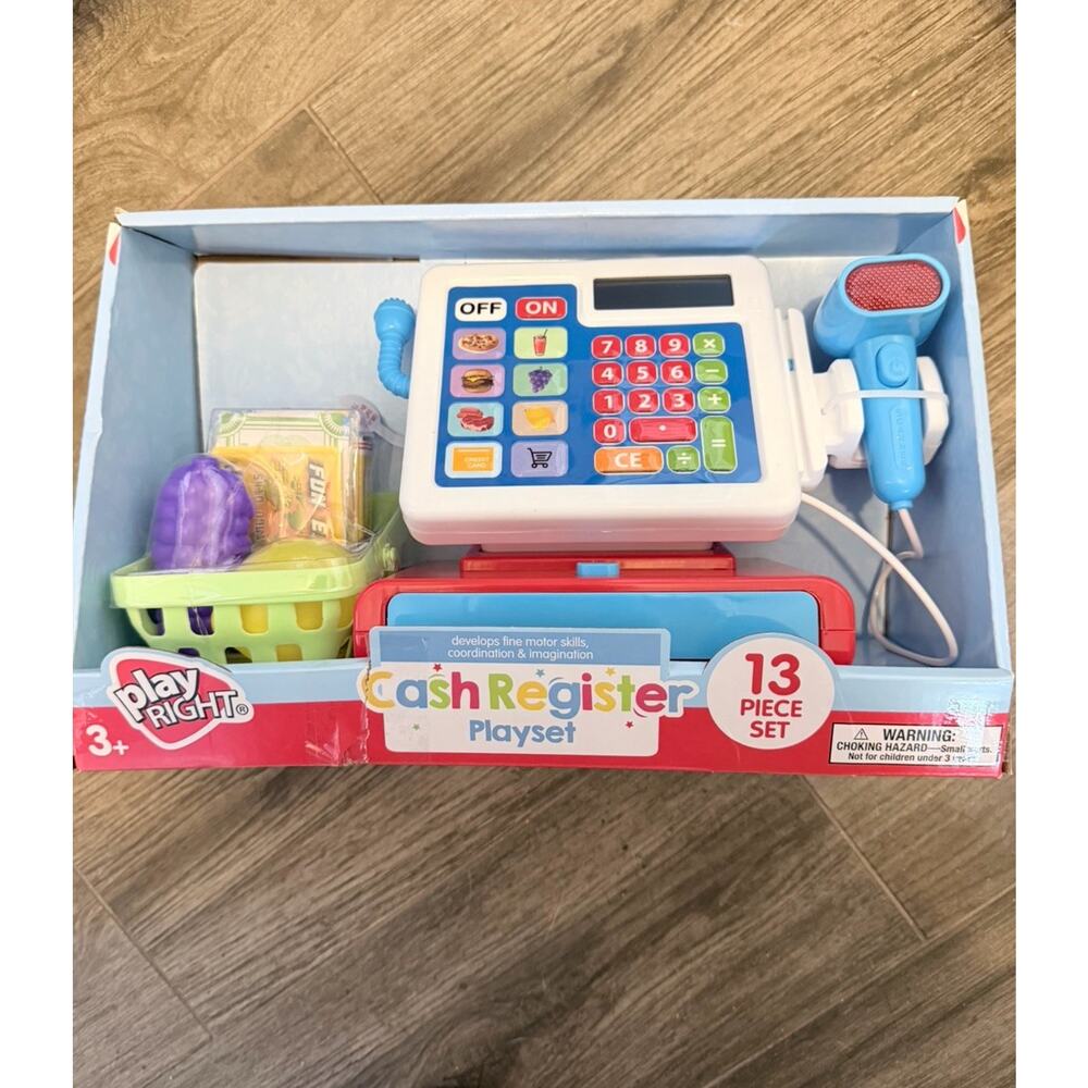 Play Right. Cash Register Playset. New In Box Unopened. Fast Shipping